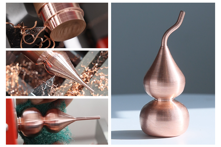 JSBESTECH Daily Turning process (6): Copper Gourd